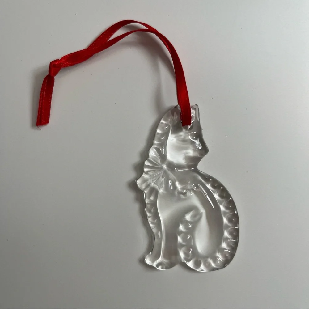 Cat Glass Ornament Hanging Home Decor Kitty Sun Catcher Window Year Around